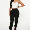 Fashion Nova Not What You Think Ribbed Joggers - Black