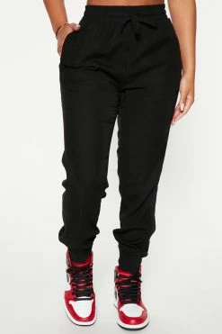 Fashion Nova Not What You Think Ribbed Joggers - Black