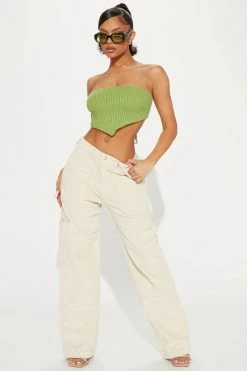 Fashion Nova Tactical Plans Cargo Pant 32 - Beige Pants