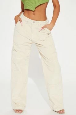 Fashion Nova Tactical Plans Cargo Pant 32 - Beige Pants