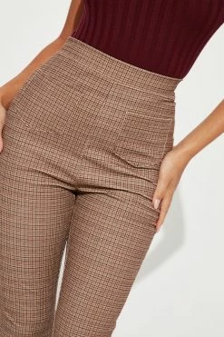 Fashion Nova Pants Get Lost Corduroy Flare Pant 33 - Brown/combo