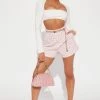 Fashion Nova Upper East Side Tweed Short - Pink