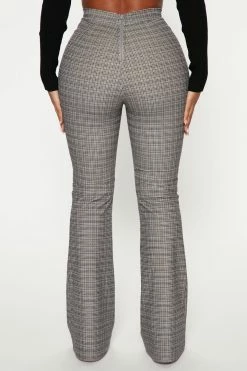 Fashion Nova Get Lost Corduroy Flare Pant 33 - Black/combo Pants