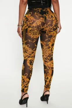 Fashion Nova Spare No Expense Mesh Legging - Black/combo