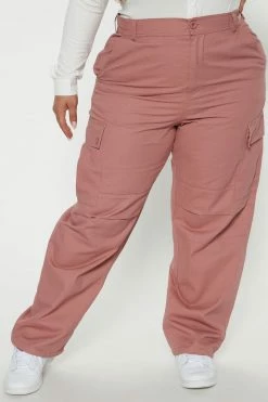 Fashion Nova Killing You Softly Utility Pants 29 - Mauve