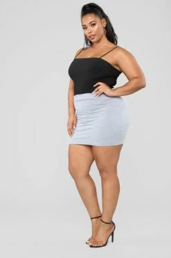 Fashion Nova Melanie Mini Skirt - Heather Grey Skirts & Skorts