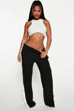 Fashion Nova Pants Head In The Game Wide Leg Pant 33 - Black/White