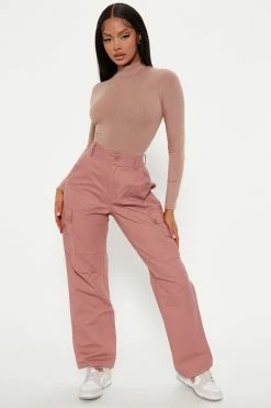 Fashion Nova Killing You Softly Utility Pants 29 - Mauve