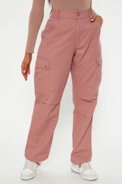 Fashion Nova Killing You Softly Utility Pants 29 - Mauve