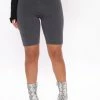 Fashion Nova Brooke Biker Shorts - Charcoal
