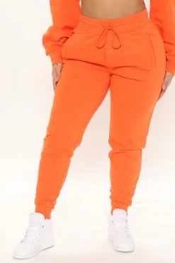 Fashion Nova Stole Your Boyfriend's Oversized Jogger - Orange Sweatpants