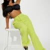 Fashion Nova Pants All The Attention Feather Trouser 30 - Lime