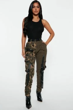 Fashion Nova On Command Cargo Pants - Olive/combo