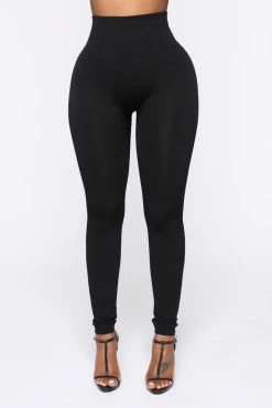 Fashion Nova Smooth It Out High Rise Legging - Black Leggings