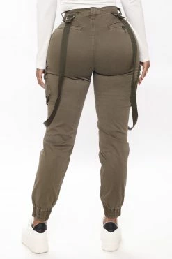 Fashion Nova You Blew It Cargo Pant - Olive Pants