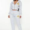 Fashion Nova Lakers Set Up Jogger - Heather Grey