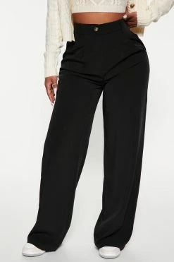 Fashion Nova My Perfect Trouser Pant 32 - Black Pants