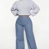 Fashion Nova Pants No Competition Wide Leg Pant 33 - Indigo