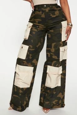 Fashion Nova Come And See Wide Leg Cargo Pant 32 - Camouflage