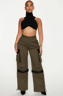 Fashion Nova Carter Cargo Pants - Olive