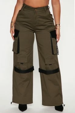 Fashion Nova Carter Cargo Pants - Olive