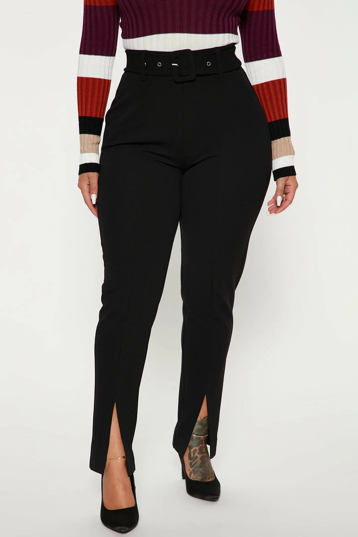 Top 10 ⭐ Fashion Nova Lina Trouser Pant - Black Pants ⭐ 4 Fashion Nova Lina Trouser Pant - Black Pants