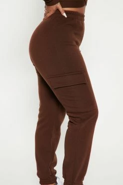 Fashion Nova Let's Relax Jogger Sweatpants - Chocolate