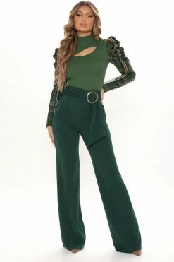 Fashion Nova Pants Office Crush Wide Leg Pant 35 - Emerald
