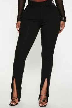 Fashion Nova Figure It Out Skinny Pant 32 - Black Pants