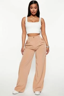 Fashion Nova Pants My Perfect Trouser Pant 32 - Camel
