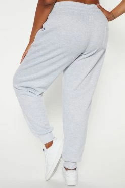 Fashion Nova Lakers Set Up Jogger - Heather Grey