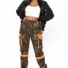 Fashion Nova Can't Get With You Cargo Pant - Camouflage