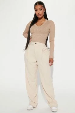 Fashion Nova Hailey Trouser Pant - Champagne
