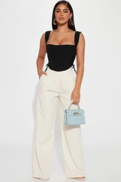 Fashion Nova Pants Ravyn Trouser Pant - Cream