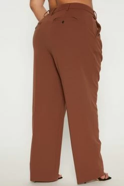 Fashion Nova Hailey Trouser Pant - Brown