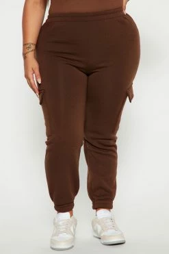 Fashion Nova Let's Relax Jogger Sweatpants - Chocolate