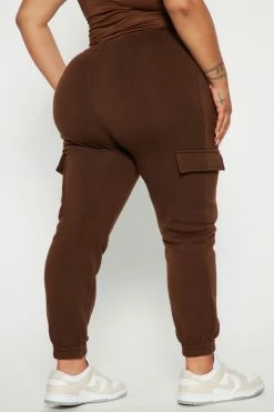 Fashion Nova Let's Relax Jogger Sweatpants - Chocolate