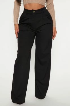 Fashion Nova Ravyn Trouser Pant - Black Pants