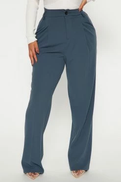 Fashion Nova Pants Hailey Trouser Pant - Indigo