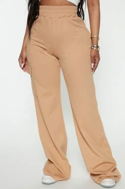 Fashion Nova Kora Wide Leg Pant - Taupe