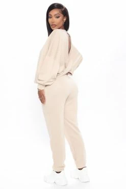 Fashion Nova Pants Big On Comfort Jogger Pant - Sand
