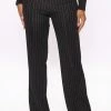 Fashion Nova Victoria High Waisted Dress Pant Pinstripe - Black/White