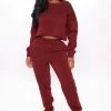 Fashion Nova Pants Like A Champ Jogger - Burgundy