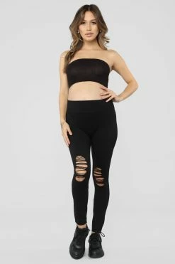 Fashion Nova Take Your Mind Off Leggings - Black