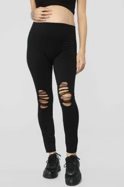 Fashion Nova Take Your Mind Off Leggings - Black