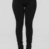 Fashion Nova Easy Choice Stretch Ponte Pants - Black