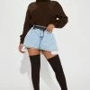 Fashion Nova Cool Girl Micro Mini Skirt - Light Blue Wash