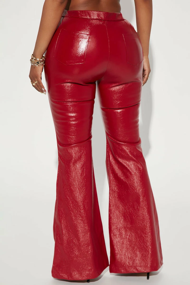 Fashion Nova Pants Always Bad Faux Leather Pant 32 - Red