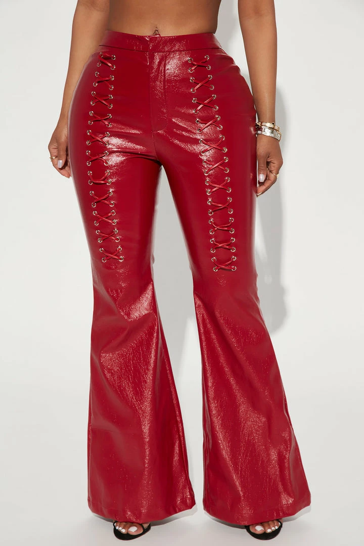Fashion Nova Pants Always Bad Faux Leather Pant 32 - Red