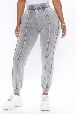 Fashion Nova Pants Ask Me Anything Joggers - Grey